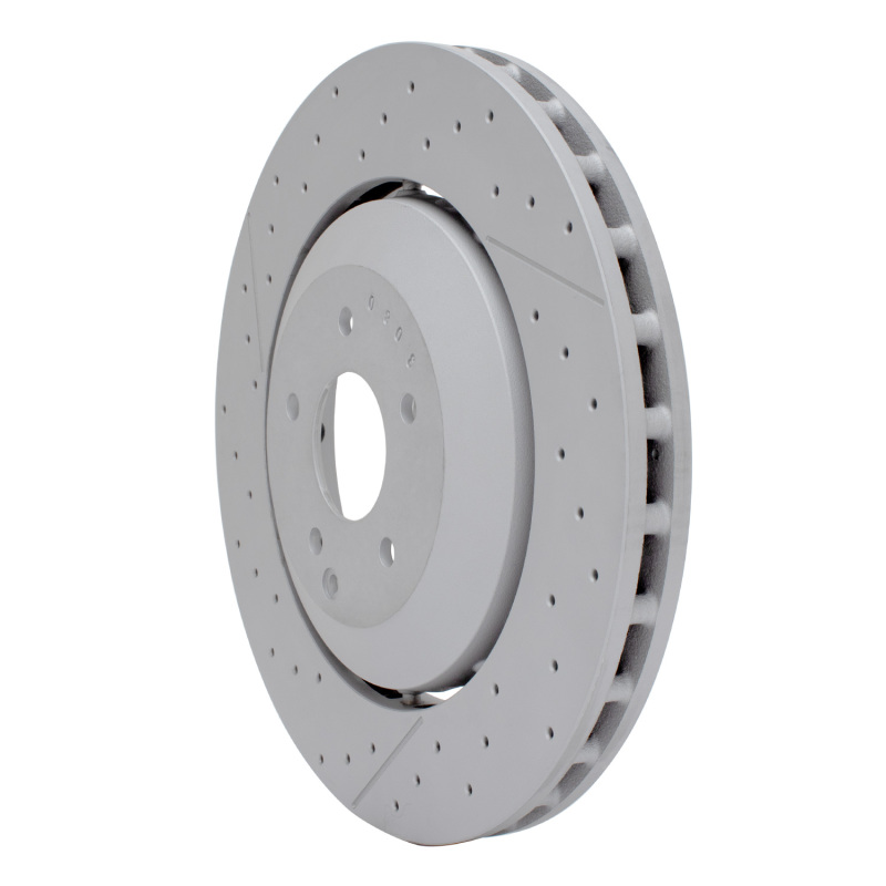 Mercedes-Benz SLK55 AMG Brake Rotor (1) - Front - R1 Concepts - Hi-Carbon Alloy GeoMET Coated Rotor - Drilled & Slotted - `06-`11